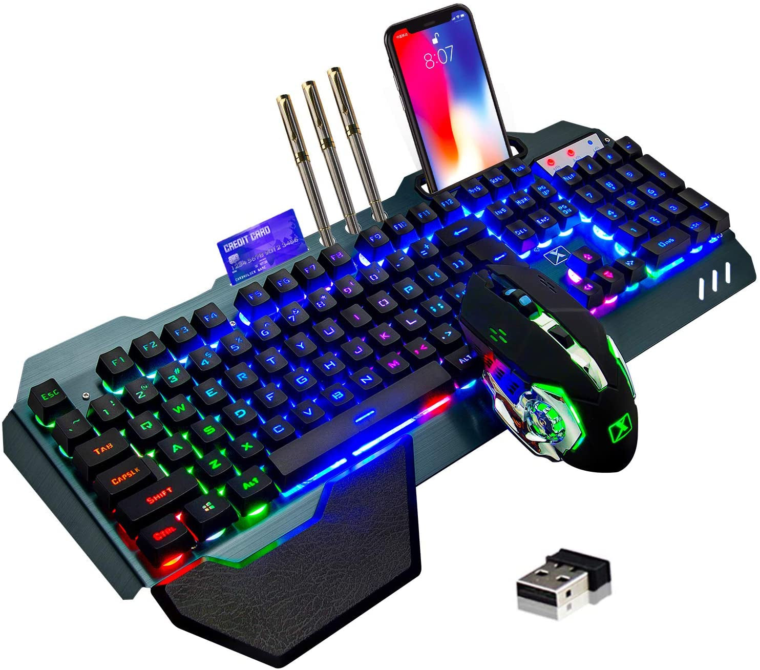 Wireless Gaming Rainbow Nion Keyboard and Mouse