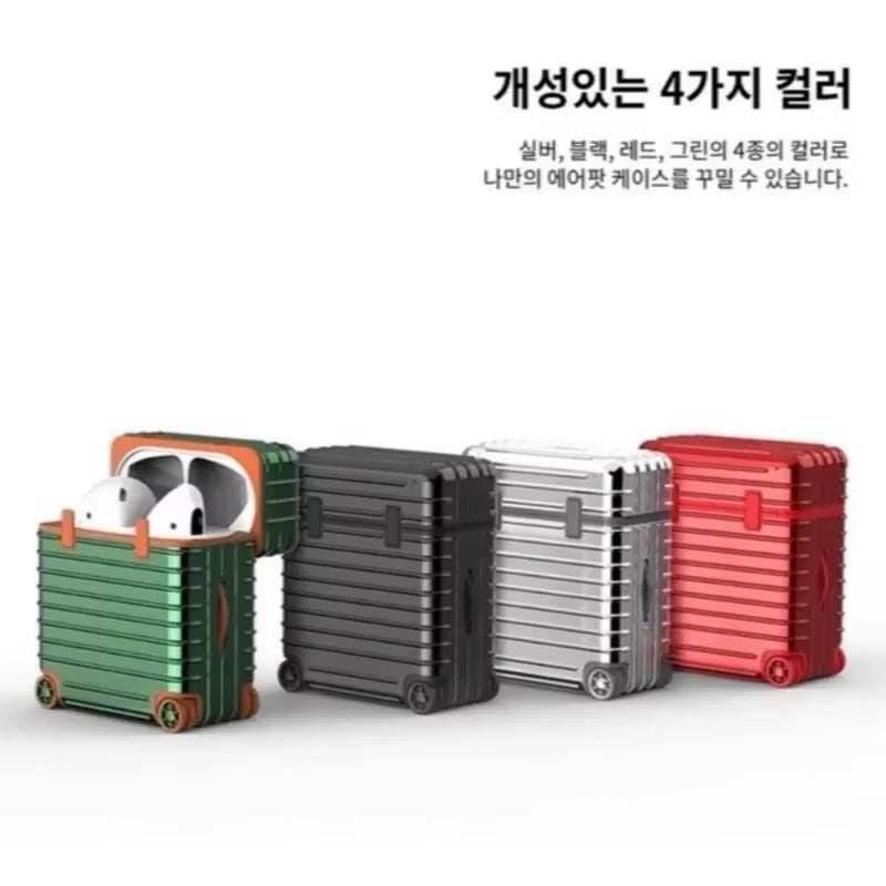 Silver Luggage AirPod Case