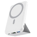 10,000Mah Magnetic Wireless Power Bank with LED Display | 22.5W Fast Charging Magsafe Battery Pack with Stand | Compatible with Iphone 17/16/15/14/13/12 Series | Portable Charger Foldable Lithium Ion Travel Essential Usb Type