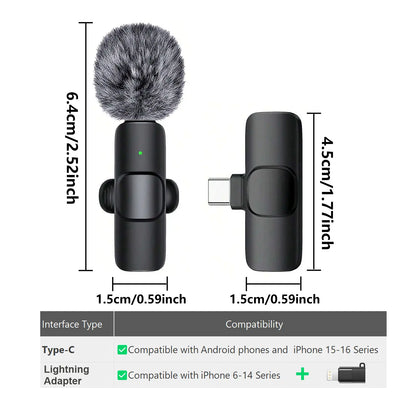 Hitozon Wireless Mini Microphone Portable USB C