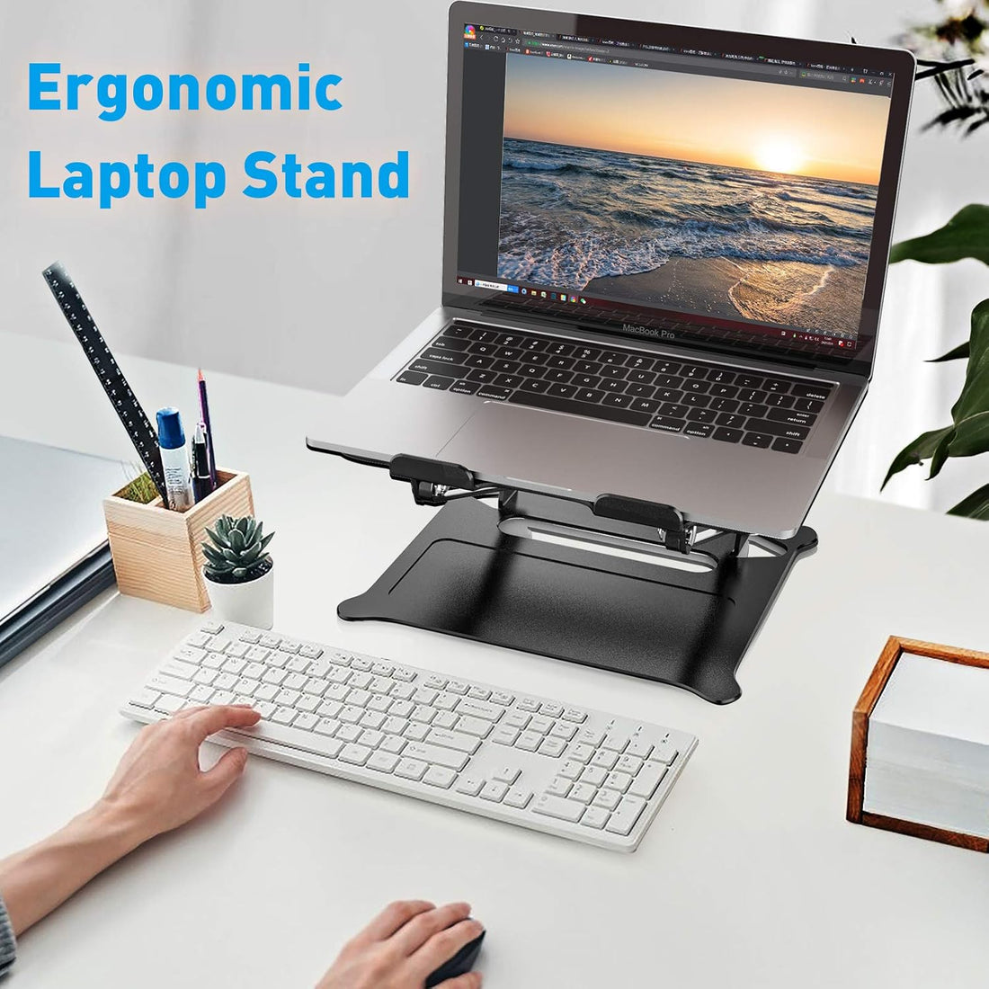 Adjustable Laptop Stand for Desk Efficiency