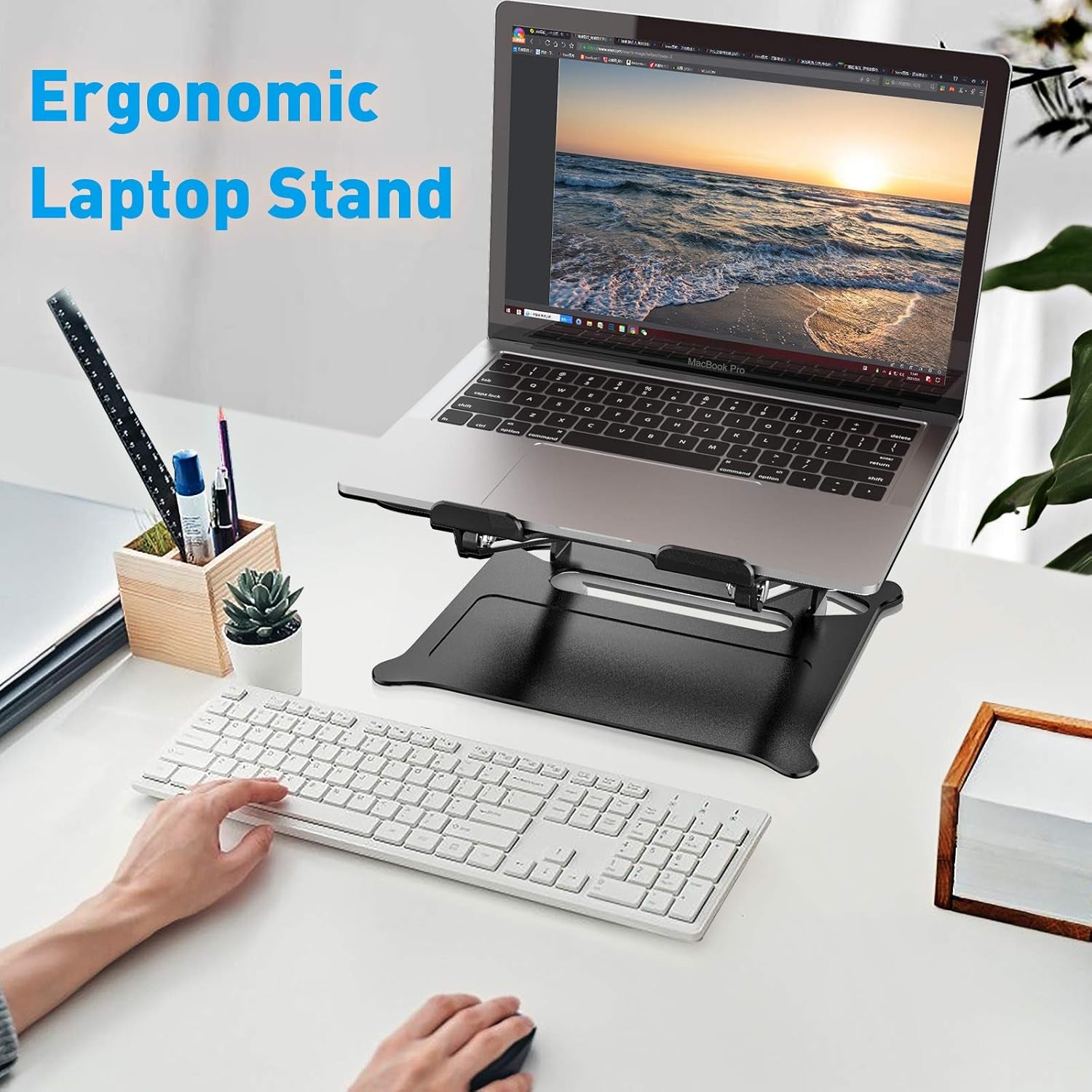 Adjustable Laptop Stand for Desk Efficiency