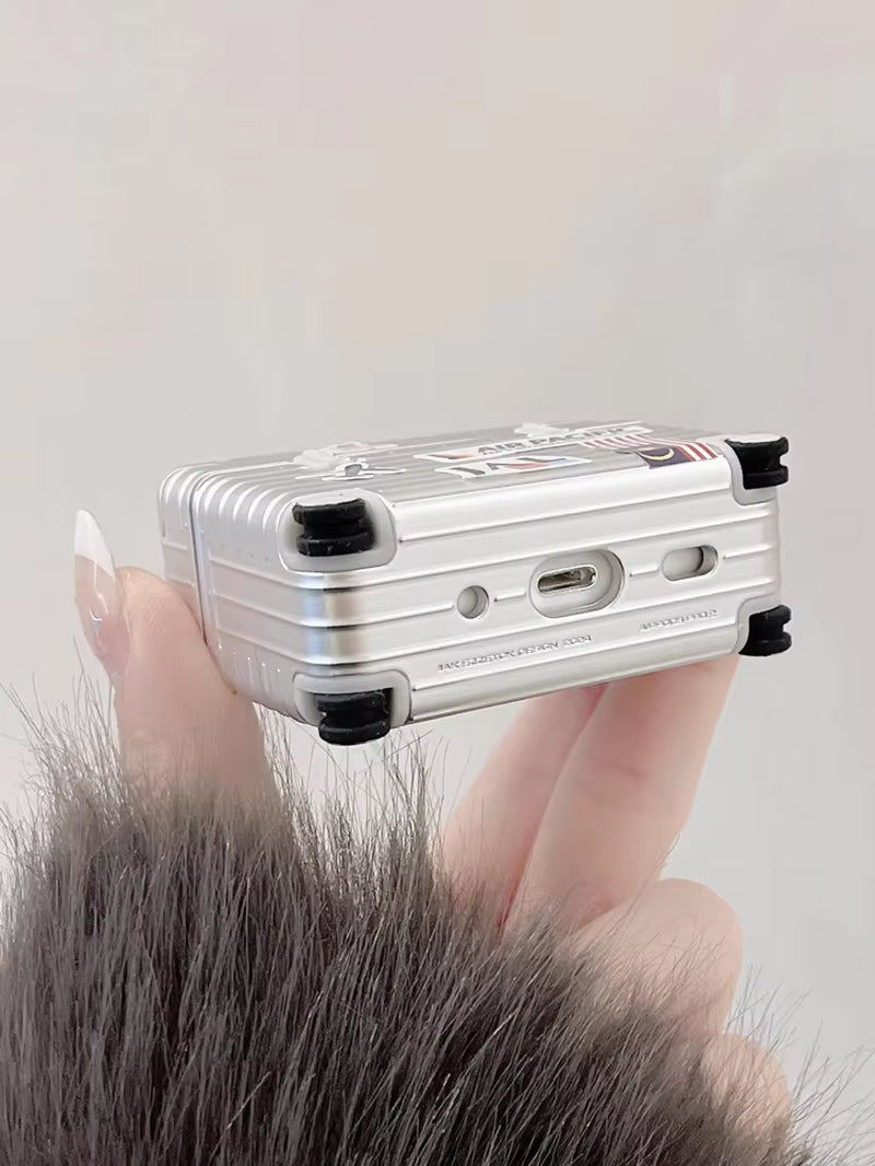 Silver Luggage AirPod Case