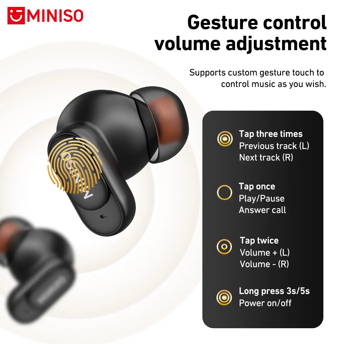 MINISO MS105 Wireless Earbuds Bluetooth 6.0 Earphones