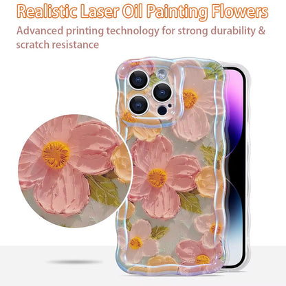 Stylish Phone Case for Iphone Retro Oil Painting Flower