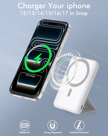 10000Mah Magnetic Wireless Power Bank with LED Display
