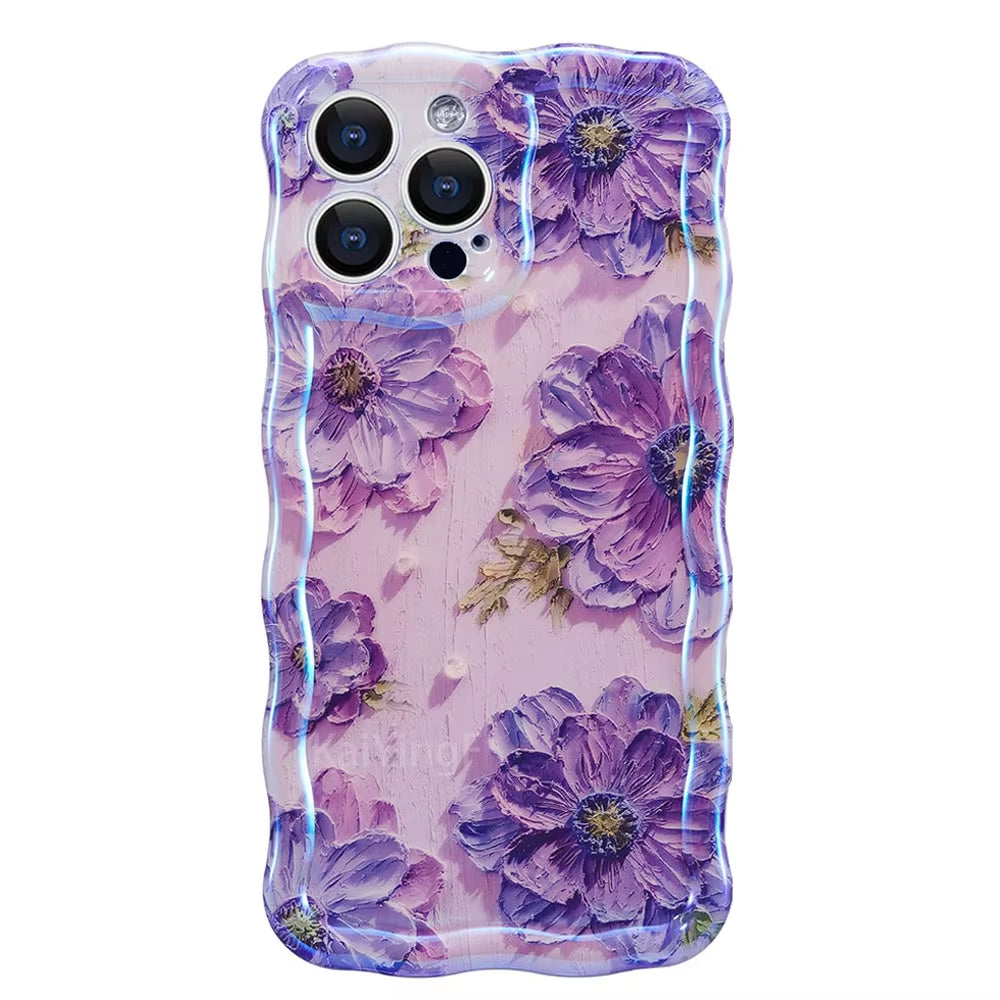 Stylish Phone Case for Iphone Retro Oil Painting Flower