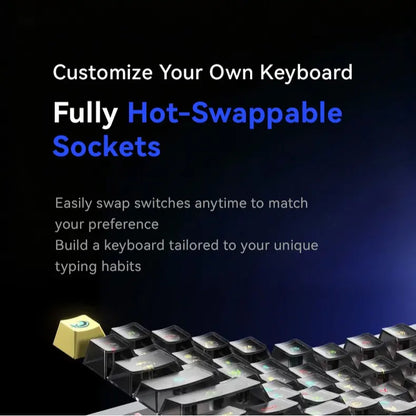 Aula Nova75 Wireless Mechanical Keyboard - Customizable 75% Gasket Mounted RGB Gaming Keyboard with TFT Screen, Tri-Mode Hot-Swappable, 8000mAh Battery for Mac, Windows, iOS, Android &amp; Esports