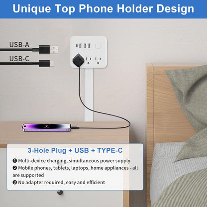 Electrical Outlet Extender Stick 18-28 Extendable Power Strip