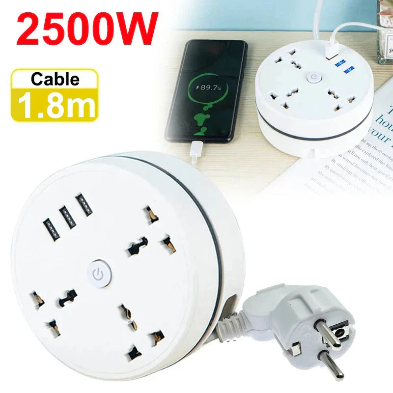 EU Plug AC Outlet Smart Home Power Strip