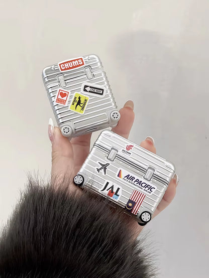 Silver Luggage AirPod Case