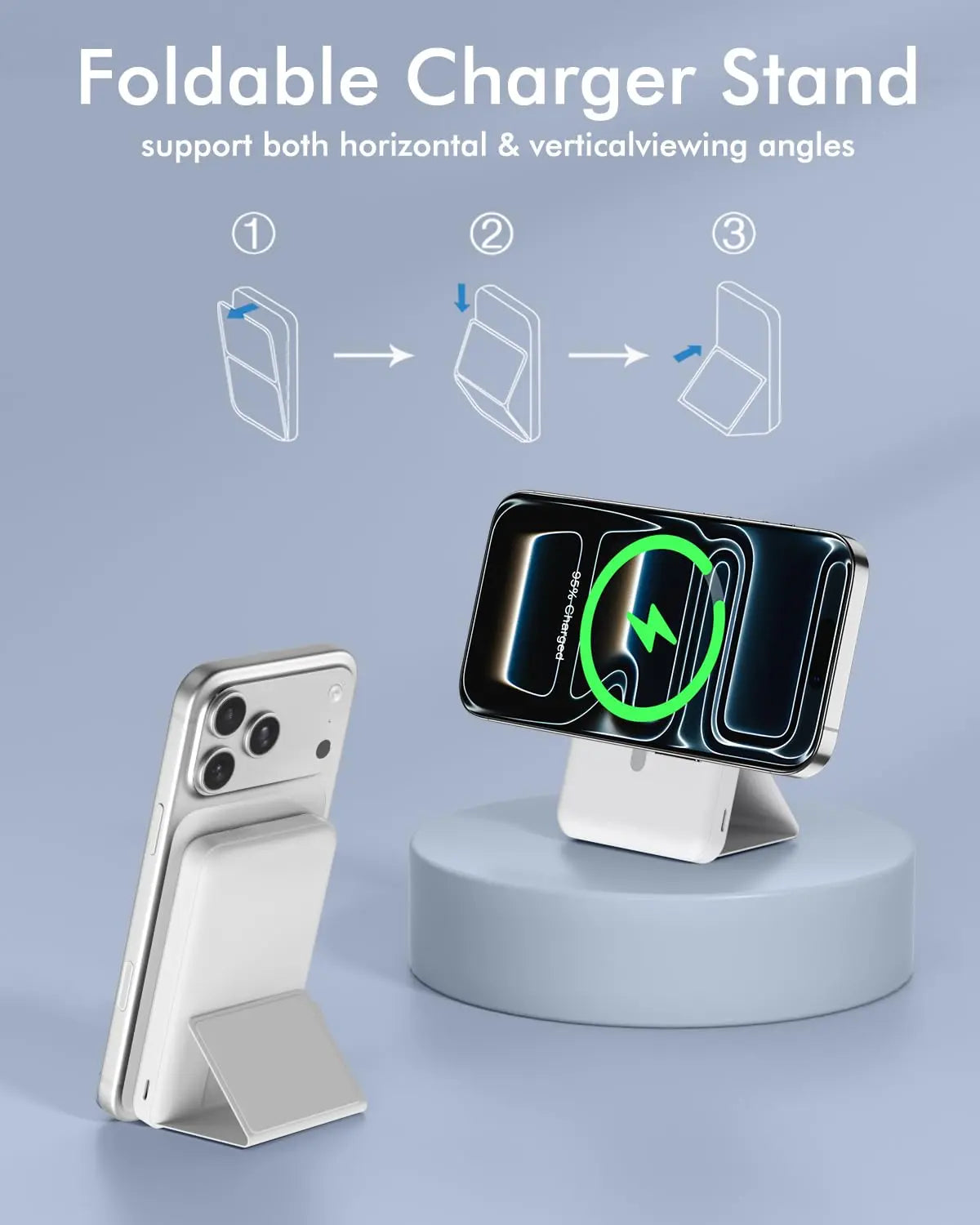 10000Mah Magnetic Wireless Power Bank with LED Display