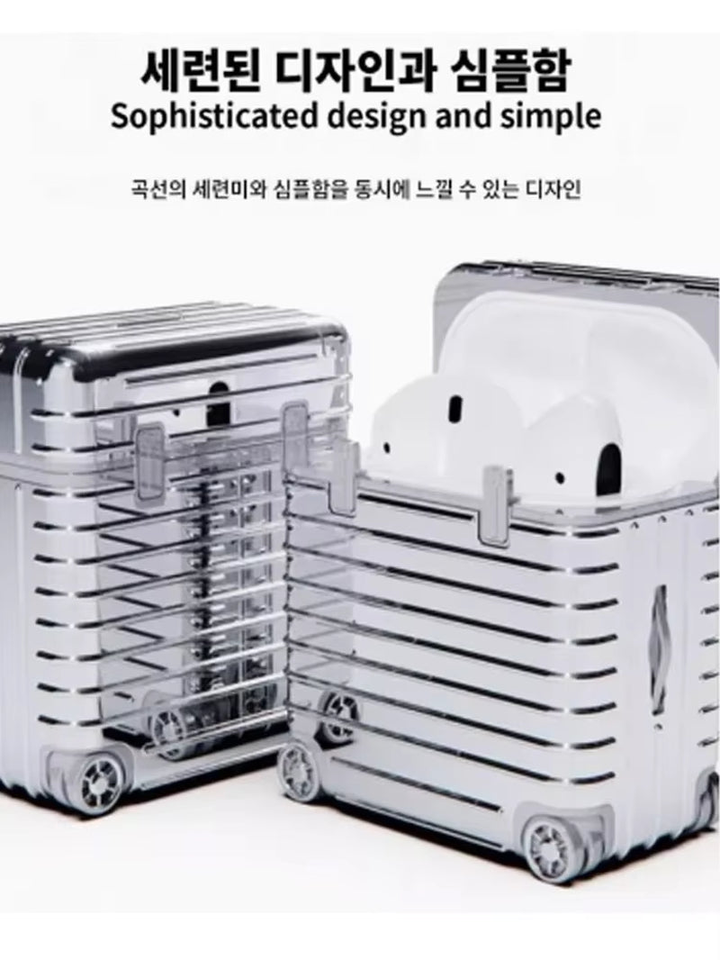 Silver Luggage AirPod Case