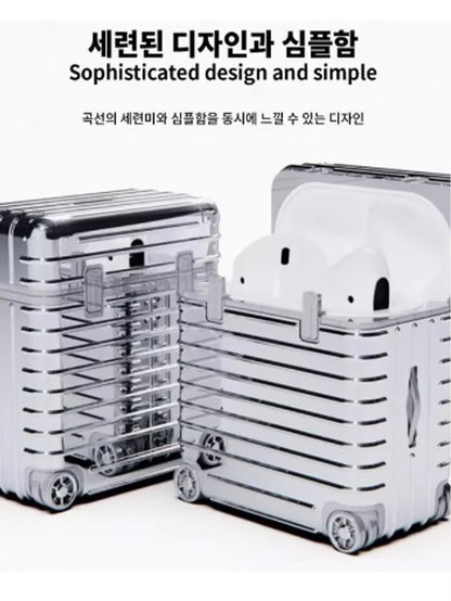 Silver Luggage AirPod Case