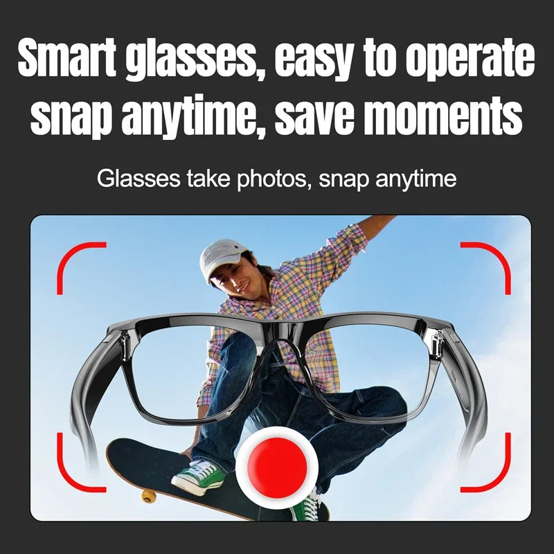 AI Smart Bluetooth Glasses with 1080 HD Camera