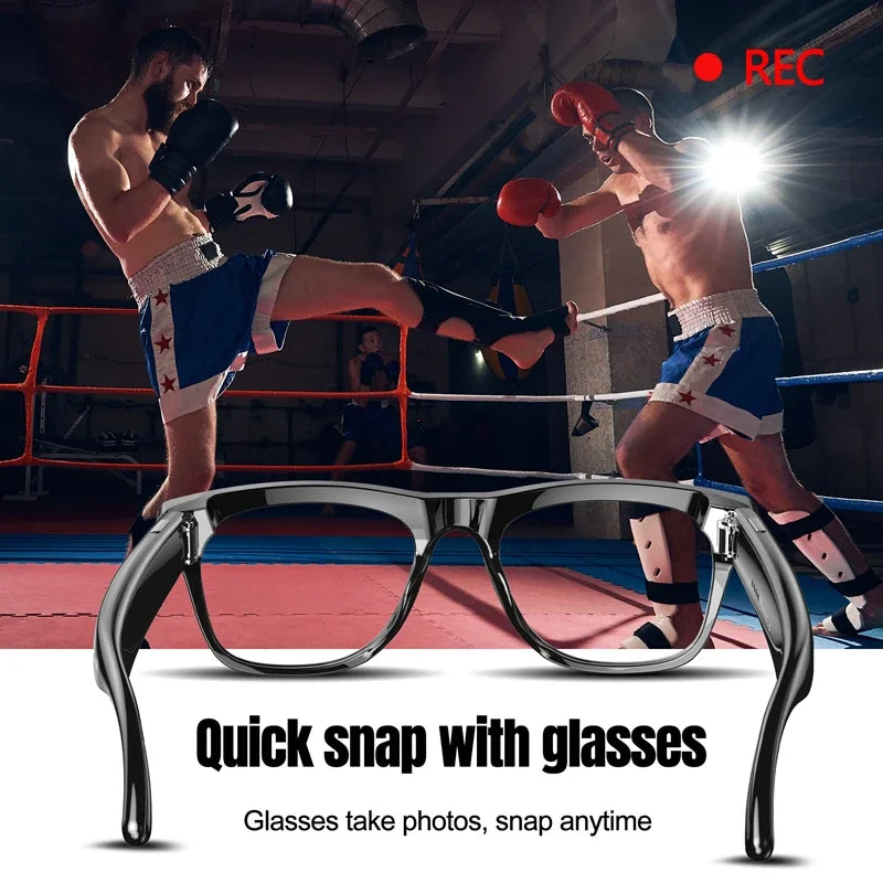 AI Smart Bluetooth Glasses 1080 HD Camera Glasses Real-Time Translation Voice Calling Music LED Display Outdoor Travel