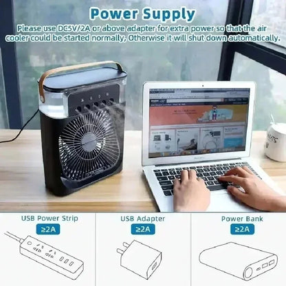 Fan - 3 in 1 Portable Desktop Mini Air Conditioner