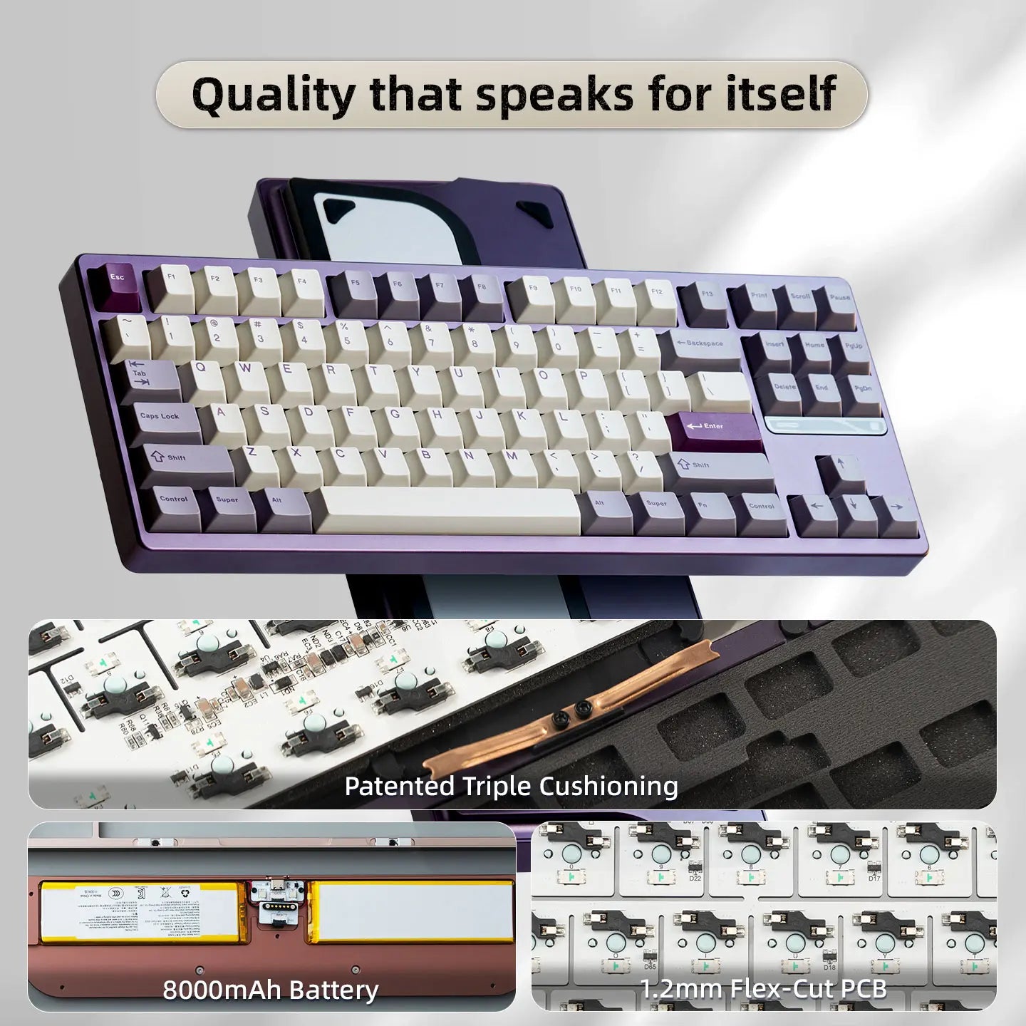 Evoworks Evo80 Premium Aluminum TKL Hotswap Wireless Keyboard