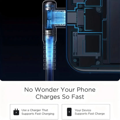 USB to USB C 90 Degrees Fast Charging Cable
