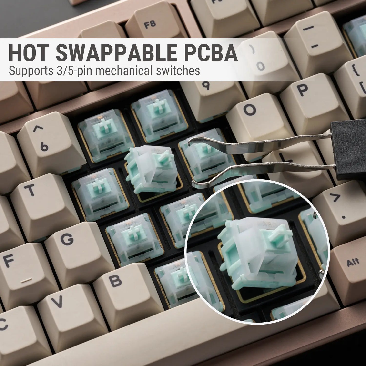 Evoworks Evo80 Premium Aluminum TKL Hotswap Wireless Keyboard